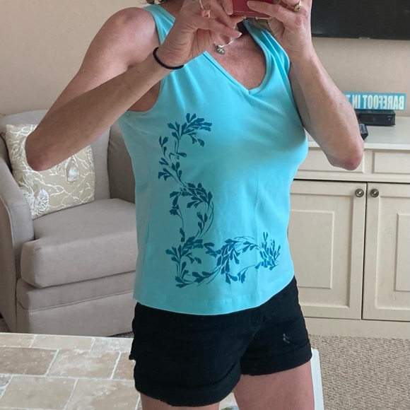 Danskin Tops - Danskin Workout Top, NWOT, Tank, Sky Blue, Shelf Bra, Size XL